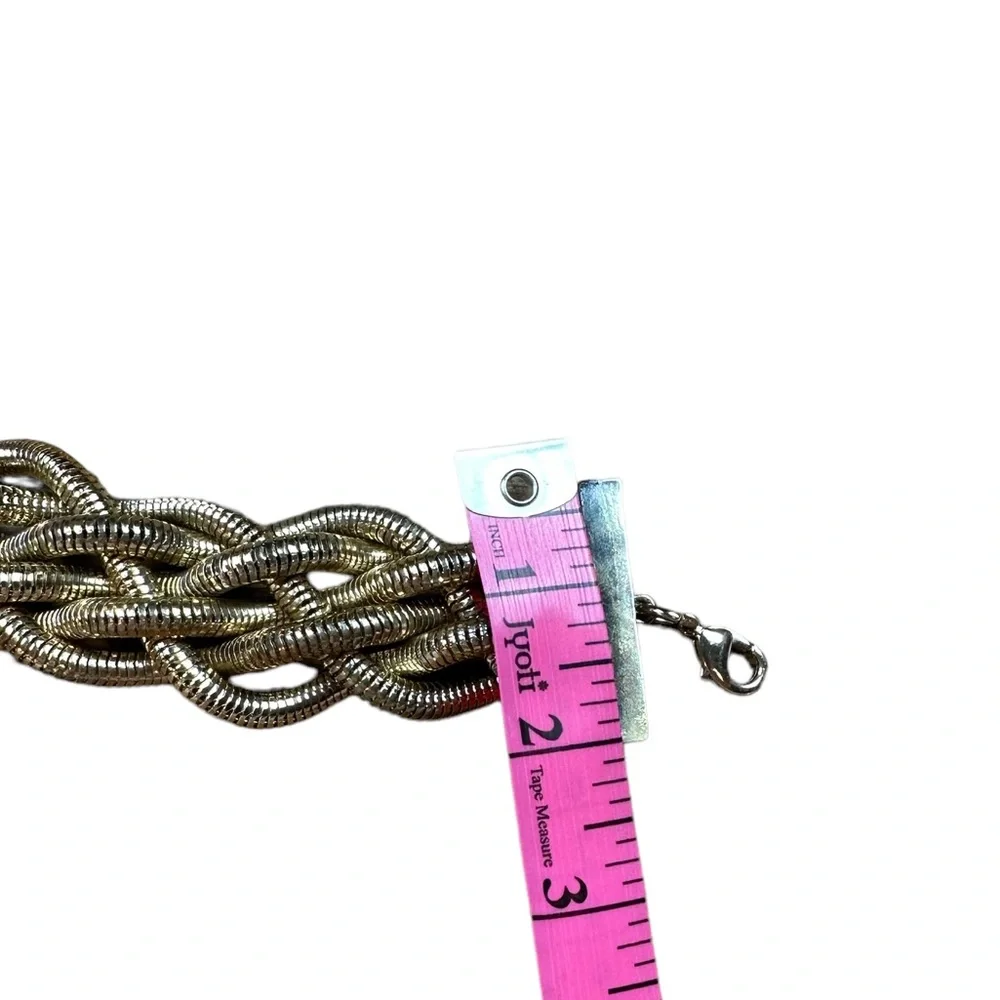 NATASHA: Vintage Necklace Gold Snake Chain Knot Collar Chunky Statement Piece